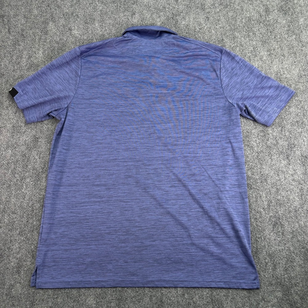 Oakley Polo Shirt Mens‎ Large Purple Stripe Hydrolix Reg Fit TPC Sawgrass Golf - Picture 9 of 10